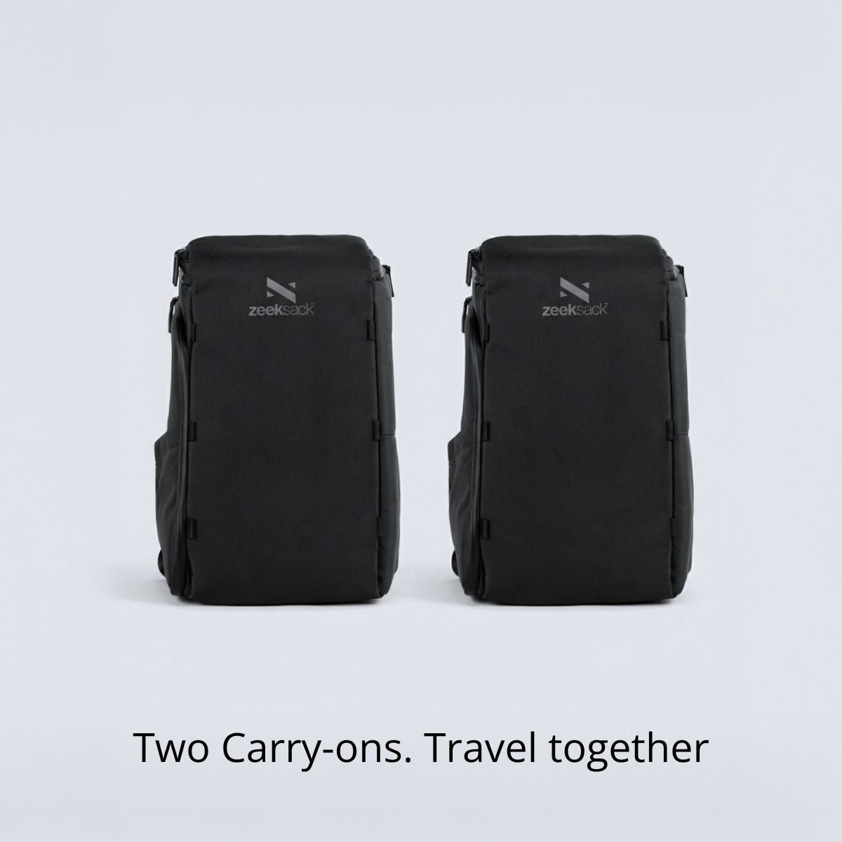 Zeeksack 2 × The Organizer 30L (musta) – tuotteet esillä yhdessä pakettina.